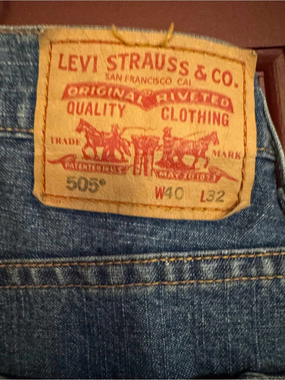 Vintage flannel lined Levi's 505 Relaxed Fit Men's Jeans zipper fly- W40 L32